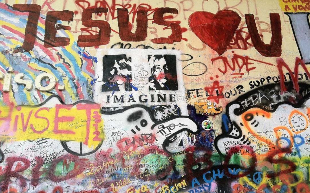 How to keep your faith strong in a godless society wall graffiti Jesus loves you